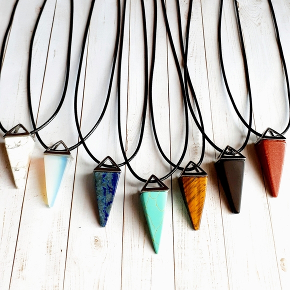 Jewelry - Gemstone Pyramid Necklaces